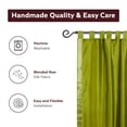thumbnail image 4 of Olive Green  Tab Top  Sheer Sari Curtain / Drape / Panel   - 80W x 120L - Pair, 4 of 4