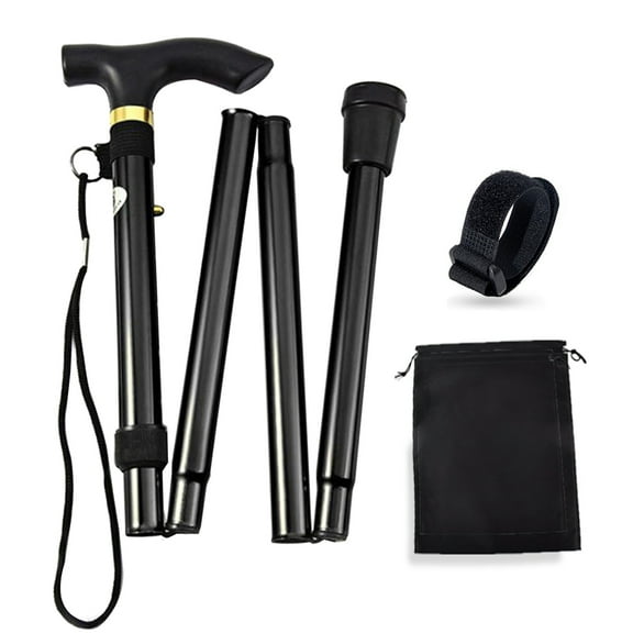 Bleiou Foldable Walking Cane Stay Steady and Stylish Collapsible Walking Stick with Adjustable Height for Women and Men, Seniors
