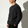 thumbnail image 6 of Squevariel Boys and Girls Long Sleeves Sweatshirt Corduroy Solid Color Round Neck Sweatshirts Casual Loose Pullover Top for 1-14Y, 6 of 7
