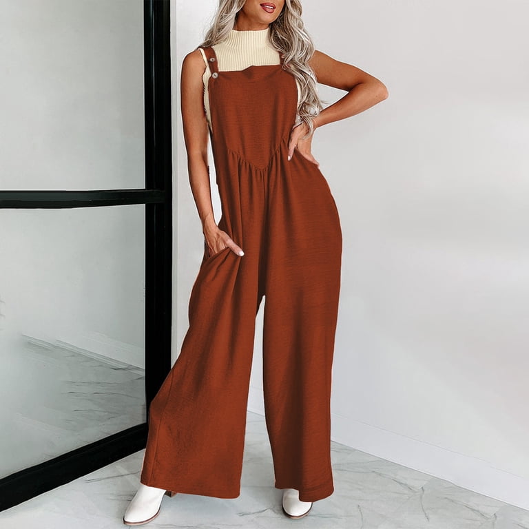 ZZwxWA Women's Jumpsuits, Rompers Overalls Women Strap Jumpsuit