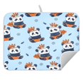 thumbnail image 3 of Panda Blue Background Pattern Drying Dish Mat Quick Drying Absorbent Soft Durable for Kitchen 18" x 24", 3 of 10