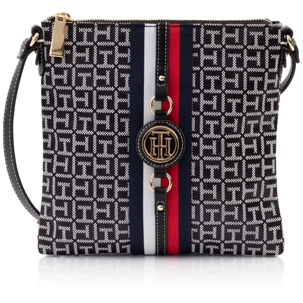 Bolso cruzado Jaden Plus para mujer Tommy Hilfiger, negro/blanco