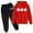 Red, variant on MEZZALL Toddler Kids Tracksuits Sweatshirt Tops Trousers Pant Sets For Teen Girls Sweatsuits 2 Piece Outfits Oversized Hoodie And Sweatpants Set Preppy Clothes Trendy, 5-6 Years