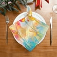 thumbnail image 2 of Satin Napkin Square 20 Inches Soft Smooth Decorative Napkins for Party Wedding Banquet and Dinner Vibrant Colorful Tulips, 2 of 8