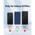 thumbnail image 6 of 3 in 1 for Samsung Galaxy S23 Plus Case, with 2 Pack Screen Protector, with Full Camera Cover Protection，Liquid Silicone Slim Shockproof Protective S23+ Phone Case (Navy Blue), 6 of 12