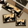 thumbnail image 4 of CCTFS Bears and nature Fall Kitchen Mats Set of 2,Xmas Winter Seasonal Farmhouse Home Seasonal Decorations Rugs for Floor - 16''*24'' and 17''*47'' in, 4 of 10