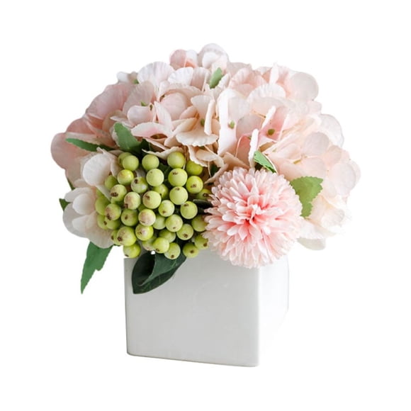 Hortensia no tóxica Cateissary en jarrón de cerámica decoración rosa