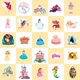 thumbnail image 3 of Paquete de pegatinas Fairys Tales Princess Anime a prueba de agua (50 unidades), 3 of 3
