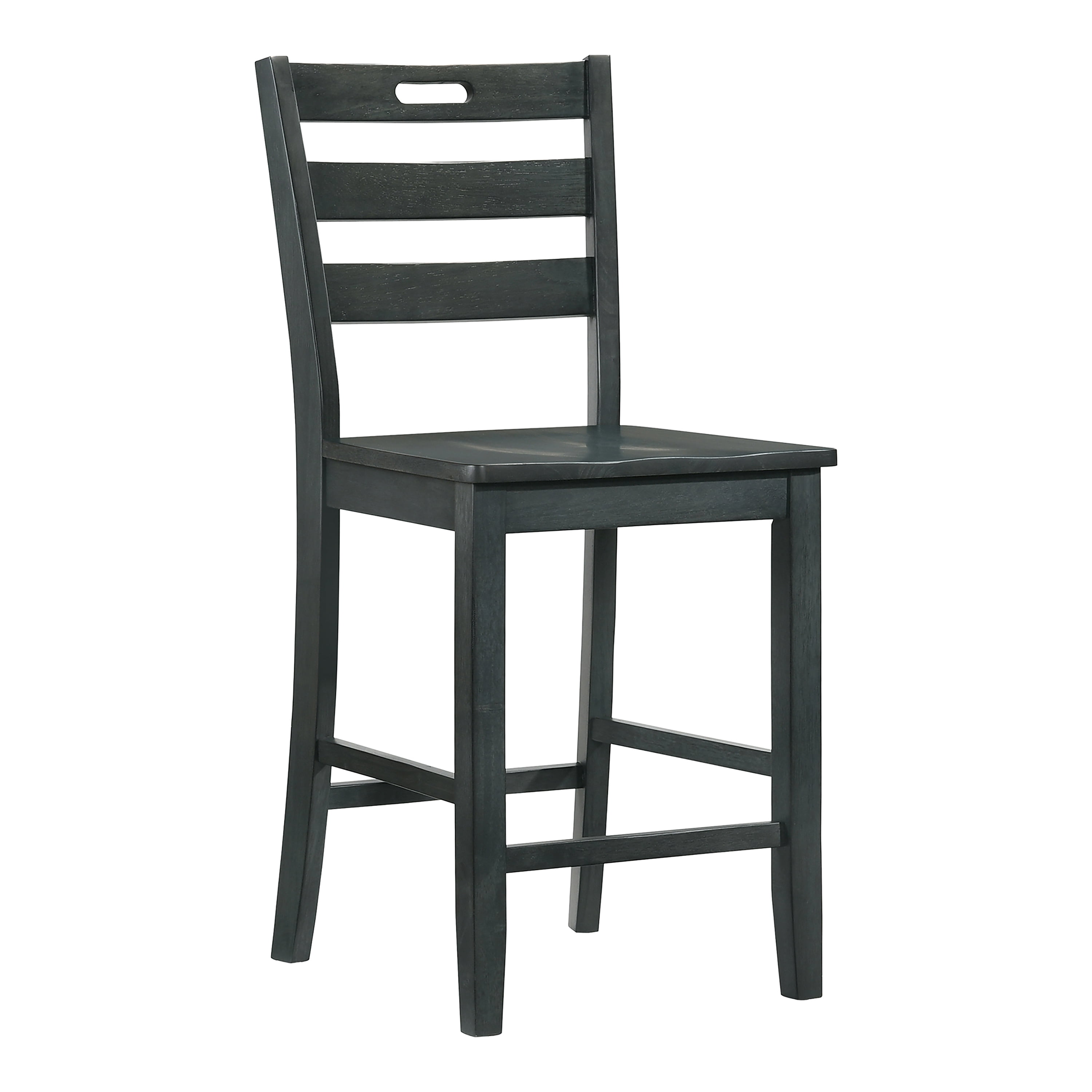 Furniture of America Moira Ladder Back Wood Antique Gray Counter Height Chairs (Set of 2)