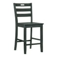thumbnail image 2 of Furniture of America Moira Ladder Back Wood Antique Gray Counter Height Chairs (Set of 2), 2 of 8