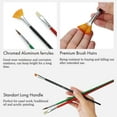 thumbnail image 6 of ARTIFY 41 Pieces Long Handle Paint Brushes, Expert Series, Nylon Hairs Art Set Includes a Carrying Canvas Roll, for Acrylic, Oil, Watercolor and Gouache, 6 of 7