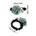 thumbnail image 4 of Ofertas Únicas 1 Pc Clásico Gracia Perlas Lazos para el Cabello Lazos para Mujeres Niñas 2.36" Diámetro Verde, 4 of 5