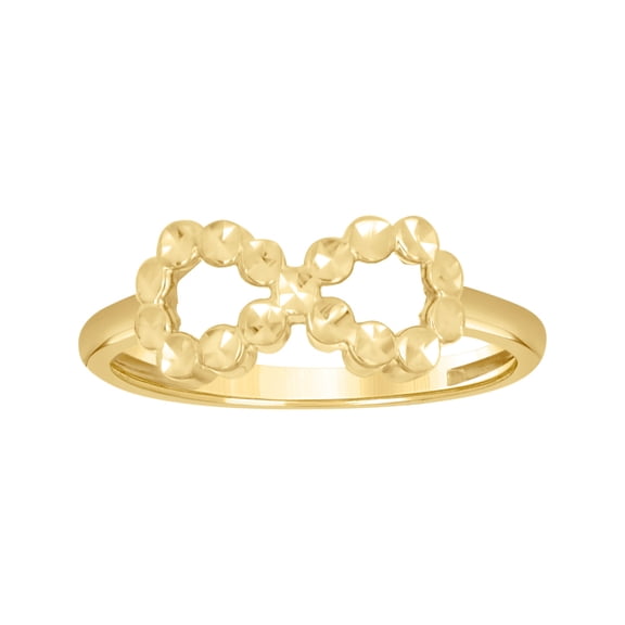 10k Yellow Gold Womens Infinity Ring 6.6x1.6mm Wide Ring for Women - 1.9 Grams