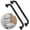 Black-16 Inch-2 Pack, variant on 36 Inch Black&Black Rubber Stainless Steel Bathroom Safety Grab Bar