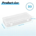 thumbnail image 3 of 10 Packs Clear Plastic Beads Storage Containers Box with Hinged Lid, Plastic Storage Boxes for Storage of Small Items, Crafts, Jewelry, Game Pieces, Pens,Hardware(6.2'' x 2.5'' x 1.2''), 3 of 8