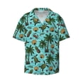 thumbnail image 5 of Daiia Pineapple Sea Turtle Men's Linen Shirts Short Sleeve Casual Shirts Button Down Shirt for Men Beach Summer Wedding Shirt-3X-Large, 5 of 6