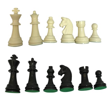 Redempat 32pcs Chess Pieces Plastic Chessmen Portable International Chess Pieces Table Game Accessory