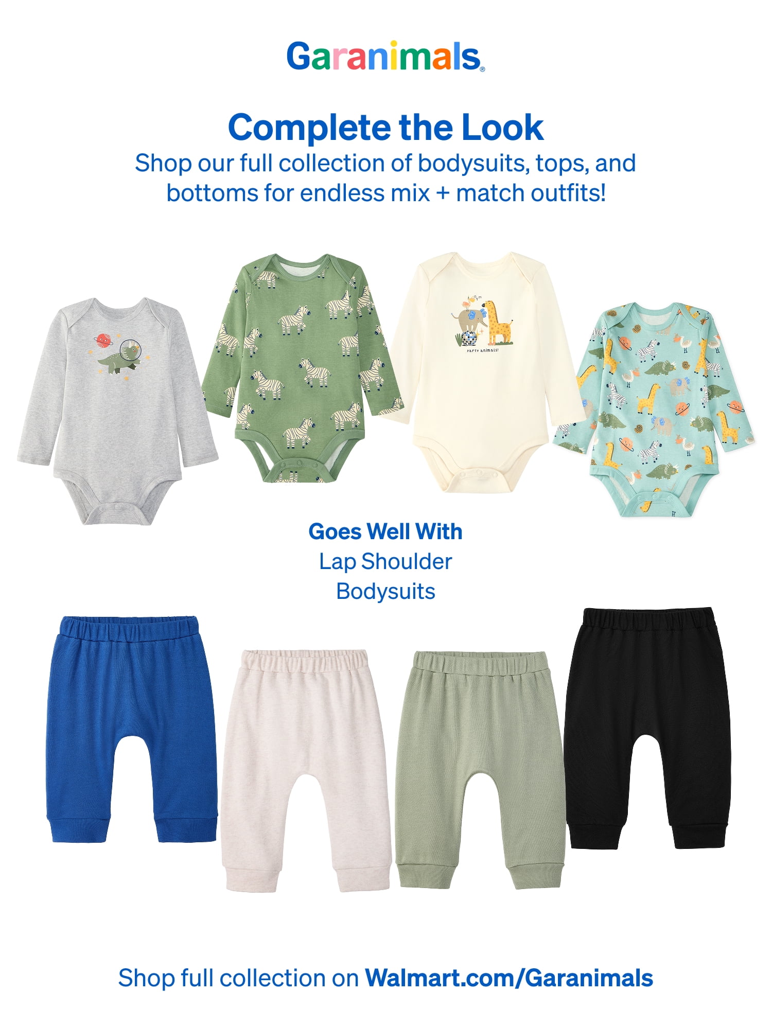 Garanimals Newborn & Baby Boy 100% Cotton Pull-On Jogger Pants, Sizes 0–24M, Single & 4-Pack