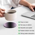 thumbnail image 4 of Purple Black Ombre Coasters Set of 4, Modern Gradient Abstract Art Absorbent Coasters for Drinks, Coaster for Bar Office Dining Coffee Table Accessories Decor, Non Slip Round Desk Coaster, 4 of 9