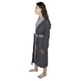 thumbnail image 2 of Women’s 100% Terry Cotton Bathrobe Toweling Gown Robe Two Tone, 2 of 7