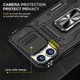 thumbnail image 6 of Dteck Case for iPhone 16 Pro Phone Case with Slide Lens Protection, Shockproof with Finger Ring Holder Stand, fit Magnetic Car Mount Cover, Black, 6 of 7