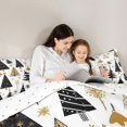 thumbnail image 4 of Homewish Cartoon Xmas Tree Twin Bedding Sets 7-Piece for Kids, Stripes Abstract Bedding Comforter Set, Winter Christmas Theme Reversible Sheet Sets, Luxury Bedroom Decor, 4 of 7
