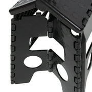 Mainstays One Step Folding Step Stool, Black Plastic