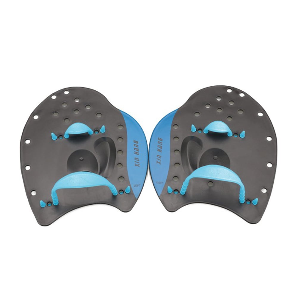 1 Pair Swim Paddle Hand Paddles for Trainng Swimming Beginners Adults Kids Size M (Blue)
