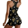 thumbnail image 5 of Baqcunre Womens Pajamas Valentine Day Heart Love Print Sleeveless Set Casual Vest Two Piece Suit(Black S-XXL),Lounge Sets For Women Pajama Set Womens Loungewear Set Holiday Outfits For Women 2023, 5 of 8