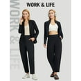 thumbnail image 7 of BALEAF Womens Ankle Barrel Pants Stretch Travel Pants Petite Work Pants Casual Slacks with Pockets Black L, 7 of 7
