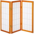 thumbnail image 2 of Oriental 3 Panel Desktop Window Pane Shoji Screen in Honey, 2 of 5