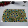 thumbnail image 2 of PKQWTM Fragment old fan peacock feathers Kitchen Dining Table Mats Placemats Size 12x18 Inches, Set of 2 Pieces, 2 of 2