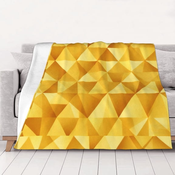 Throw Blanket Gold Texture Glitter Soft Cozy Fleece Flannel Blanket Home Decor for Couch Sofa Bed 40"x30"