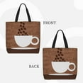 thumbnail image 3 of Xecao Coffee Cafe Cup for Tote Bag: spacious with inner pockets, ideal for work, shopping, or travel., 3 of 9
