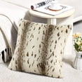 thumbnail image 6 of Home Soft Things Animal Print Faux Fur Pillow Covers, Set of 2, 20"x20", Citrake-Light brown, 6 of 7