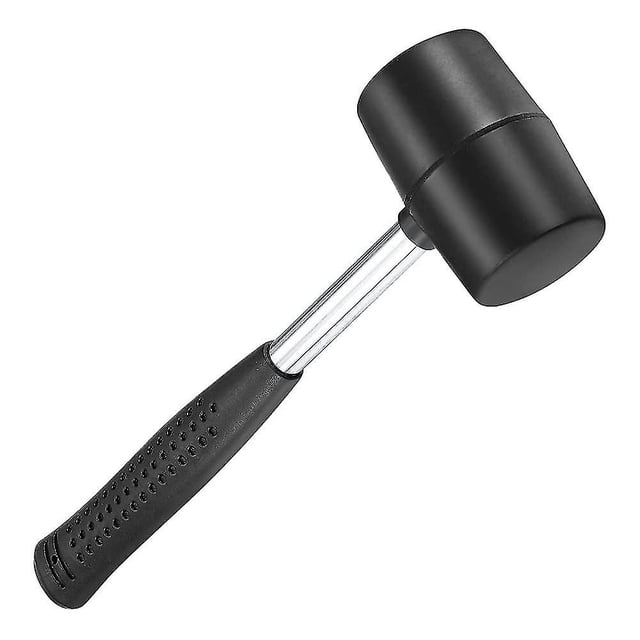 Mazo de goma Martillo de mazo de goma resistente negro de 500g para bricolaje, hecho a mano