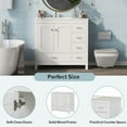 thumbnail image 3 of taoruifang 36" White Bathroom Vanity with Ceramic Sink Combo, 3 of 5