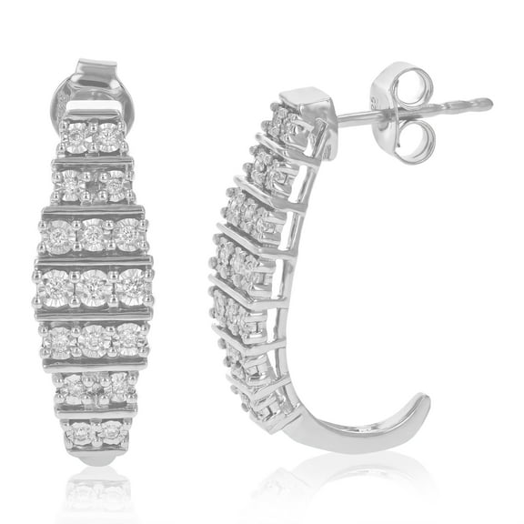 Vir Jewels 1/5 CTTW Lab Grown Diamond Dangle Earrings in Sterling Silver With Push Backs For Women