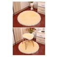 thumbnail image 2 of Faux Fur Sheepskin Rug Extra Soft Cozy Long Pile Carpet Carpet Fluffy Rugs Faux Fur Faux Lambskin Sheepskin For Bedroom Sofa Living Room-Rice color-Round diameter40cm(16in), 2 of 3