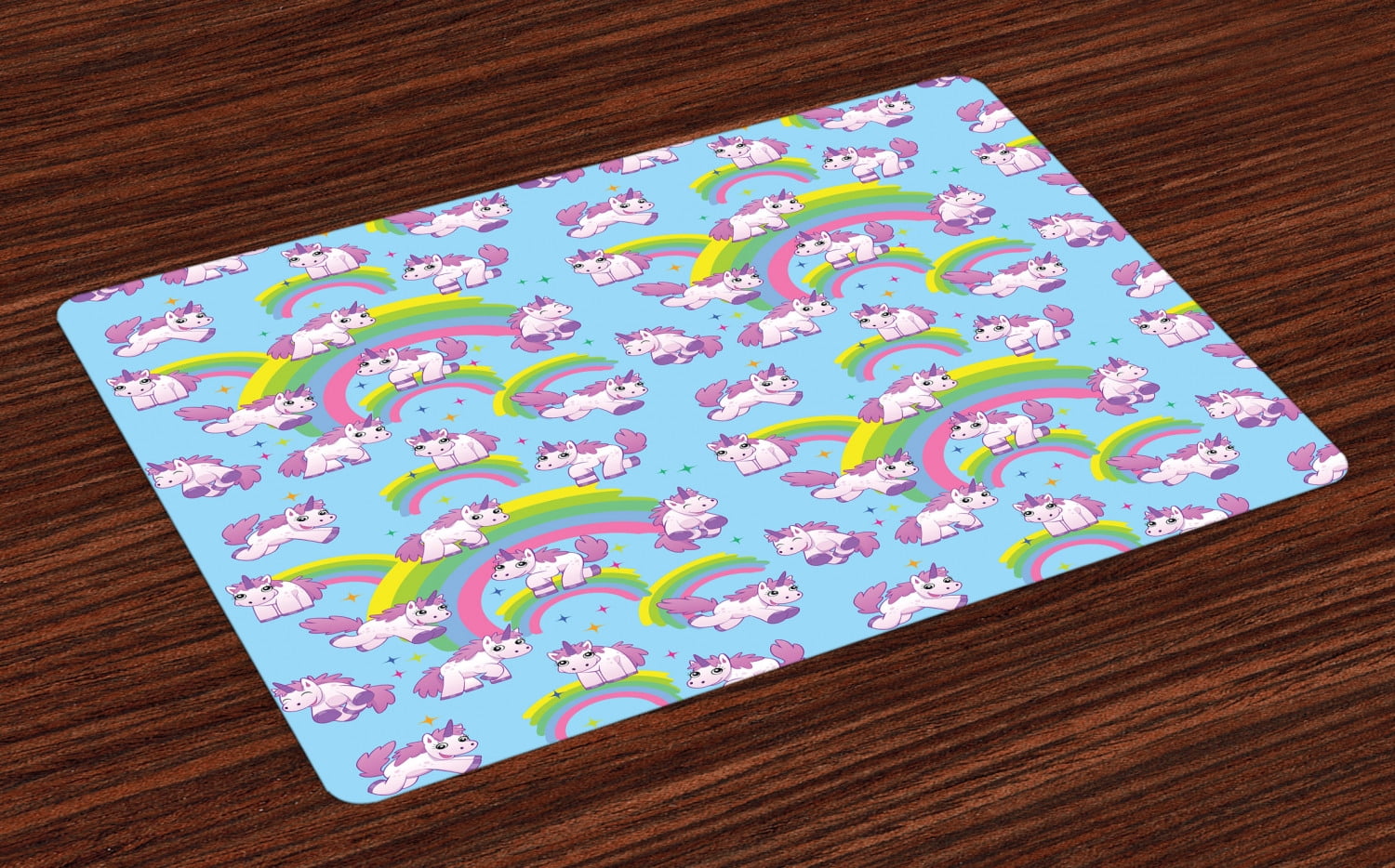 Unicorn Placemats Set of 4 Repeating Pattern Mystical Ancient Beast