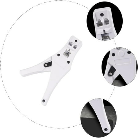 

Multifunctional White Handheld Network Cable Repair Tool with Stripper and Coax Connector - 1pc Professional Wire Cutter and Plastic Stripping Pliers - Efficient Cable Slicer for Smooth R