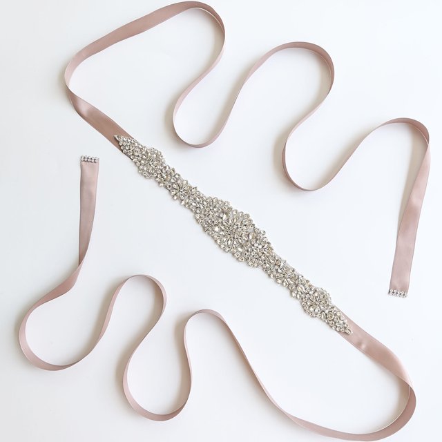 Ceinture de Mariée Ceintures de Mariage en Strass pour Robe de Mariée Femmes Ceinture en Cristal pour Robe de Soirée de Mariage