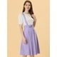 thumbnail image 2 of INSPIRE CHIC Vestido General De Cintura Elástica Con Tirantes Y Tirantes Para Mujer Violeta M, 2 of 5