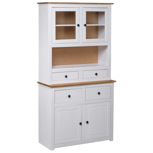 vidaXL Highboard Blanc 93x40,5x180 cm Pin Massif Panama Range