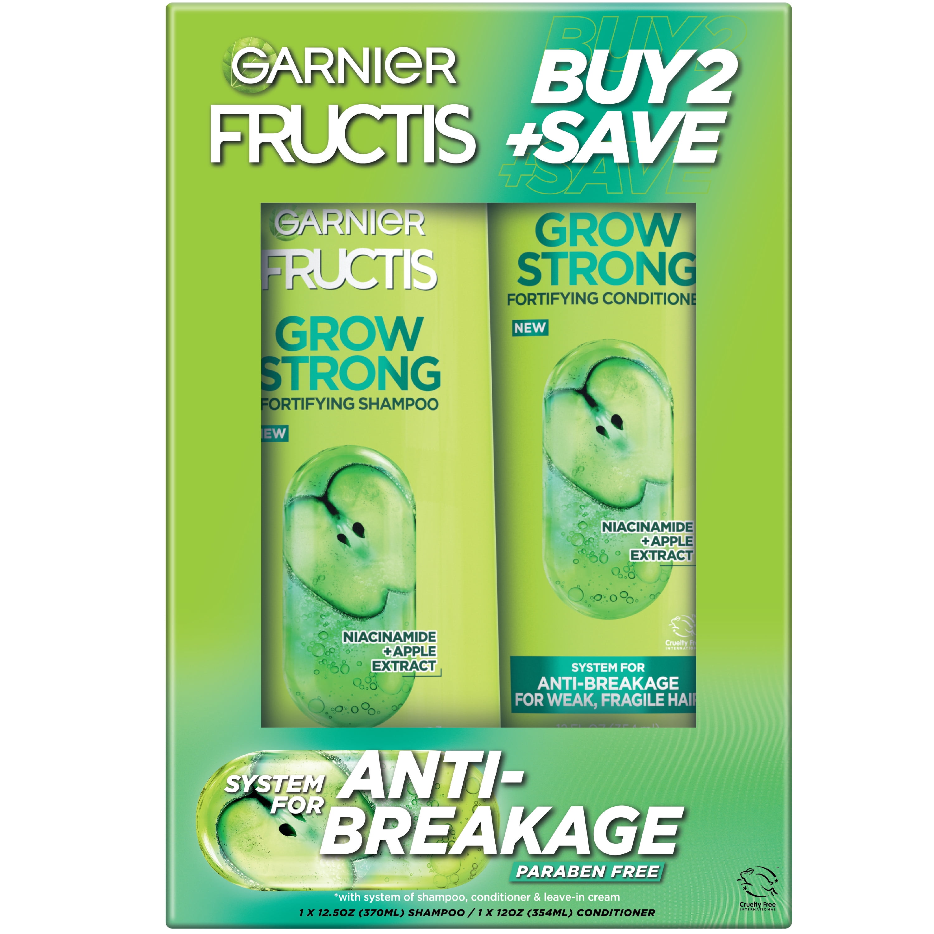 Garnier Fructis Grow Strong Shampoo & Conditioner, 1 kit - Walmart.com