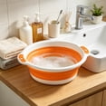 thumbnail image 6 of Portable Foldable Washbasin Large - Compressible Travel Basin for Home Bathroom Kitchen, Plastic, Collapsible Sink Tub, 11.81x3.74in, 6 of 7