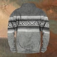 thumbnail image 4 of Men's Nordic Pattern Half-Zip Sweater, Warm Winter Pullover with Button Collar, Stylish Casual Knitwear, 4 of 5