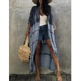 thumbnail image 3 of Stylish Tie Dye Open Front Long Kimono Swimsuit Cover Up for Women Swimwear Cover Ups, 3 of 11
