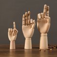 thumbnail image 4 of Modelo de mano humana de madera articulada simple, modelo de títere móvil, exhibición de bocetos para niños, pintura artística, adornos de madera, 4 of 5