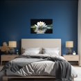 thumbnail image 3 of ZHONGYUTONG Zen Picture Wall Decor White Lotus Flower Bloom in Water Canvas Art Prints (12"x18"), 3 of 6